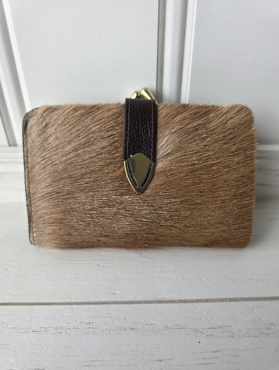 Springbok Handbags - Vintage Genuine Springbok Bi Fold Fur Wallet Small Coin Money